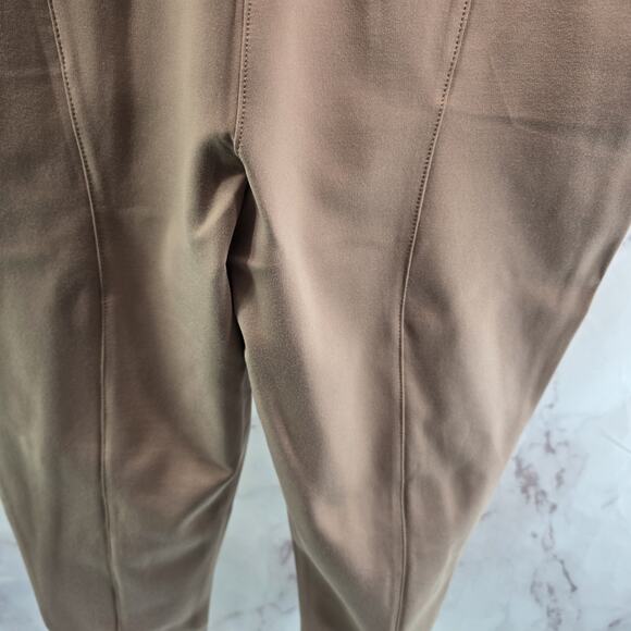 Betabrand Pants Womens Tan Crop Power Down Skinny High Rise Short Reg - Picture 7 of 13